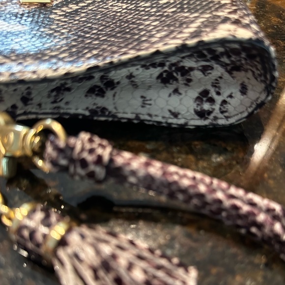 EUC Authentic Vintage Brahmin Python Snakeskin Wristlet Clutch Bag - Picture 10 of 15